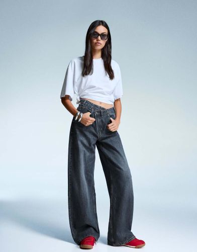 Bershka - Jean large - Bleu denim - Bershka - Modalova