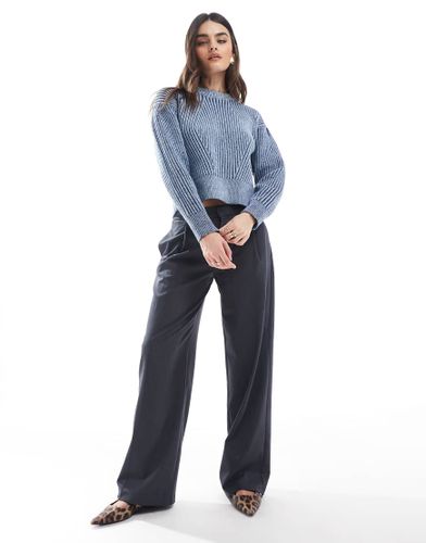 Pantalon large ajusté à taille basse - Bershka - Modalova