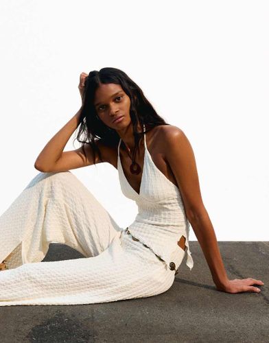 Bershka - Pantalon large - Blanc - Bershka - Modalova