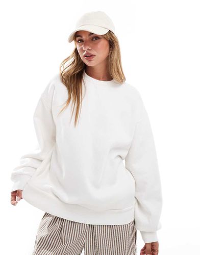 Bershka - Sweat oversize - Blanc - Bershka - Modalova