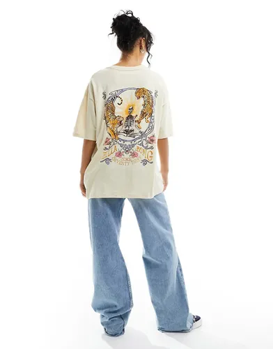 True Tiger - T-shirt oversize - Crème - Billabong - Modalova