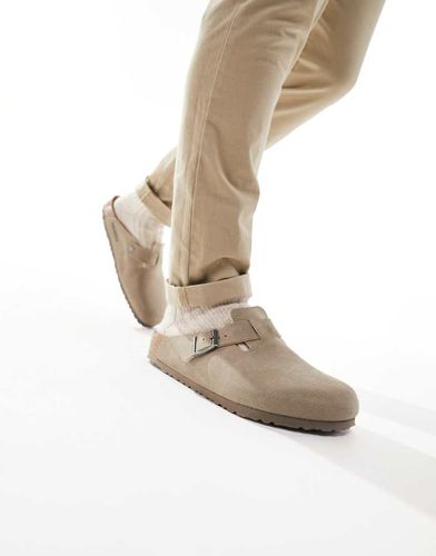 Boston - Sabots en imitation cuir - Beige - Birkenstock - Modalova