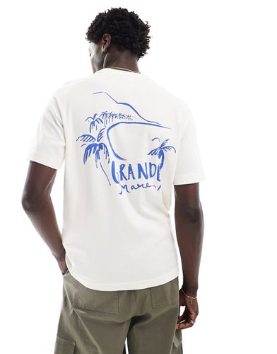 T-shirt à imprimé station balnéaire au dos - Crème - Gant - Modalova