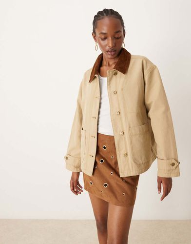 Veste style workwear avec col en velours côtelé - Beige - Gant - Modalova