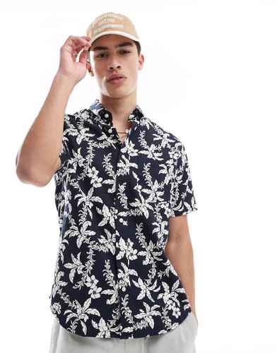 Chemise manches courtes  imprim palmier en lin et coton - Gant - Modalova