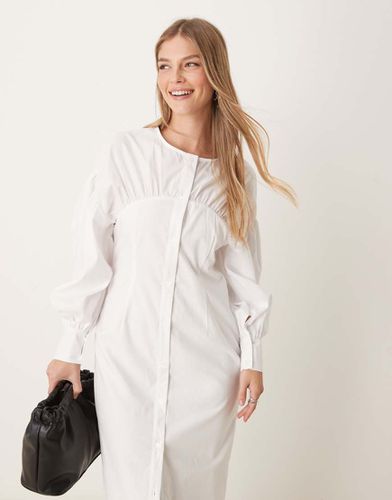 Robe chemise mi-longue - nuage - Ghospell - Modalova