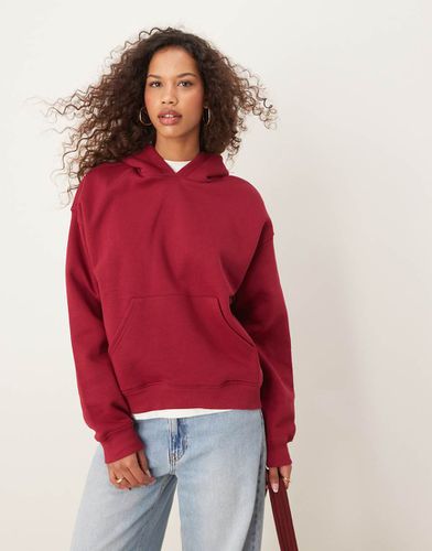 Sweat à capuche oversize - Bordeaux - Gina Tricot - Modalova