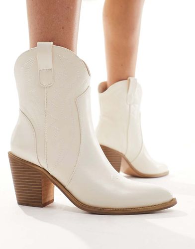 Bottines style western - Crème - Glamorous - Modalova