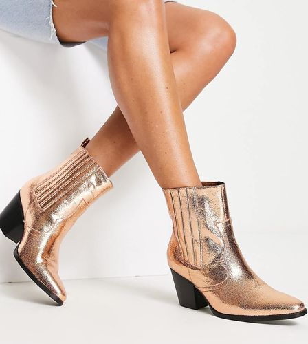 Bottines style western - Bronze - Exclusivité ASOS - Glamorous - Modalova