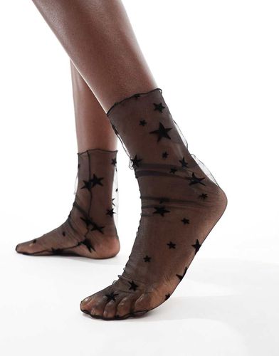 Chaussettes en tulle à imprimé étoiles - Glamorous - Modalova