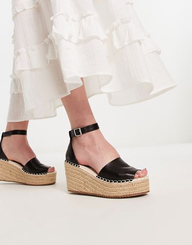 Espadrilles style sandales compensées - Noir - Glamorous - Modalova