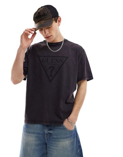 T-shirt unisexe avec imprimé logo triangle vintage - délavé - Guess Originals - Modalova