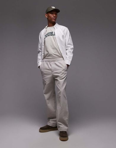 Lax - Pantalon en velours ctel de coton - Taupe clair - Double A By Wood Wood - Modalova