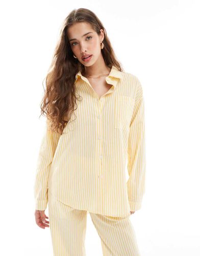 Chemise d'ensemble oversize  rayures en popeline - Daisy Street - Modalova
