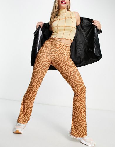 Pantalon d'ensemble à taille haute et carreaux effet déformé - Daisy Street - Modalova