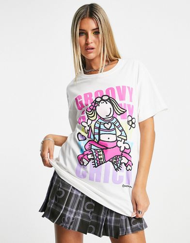T-shirt oversize à imprimé Groovy Chick - Daisy Street - Modalova