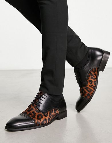 Chaussures richelieu en cuir à lacets - Léopard - Devils Advocate - Modalova