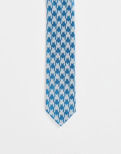 Cravate à motif pied-de-poule - Bleu sarcelle et - Devils Advocate - Modalova