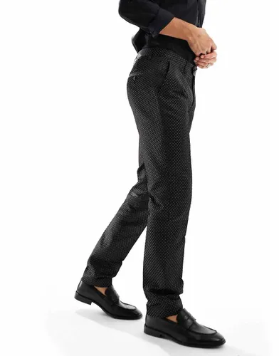 Pantalon de costume slim à motif - Devils Advocate - Modalova