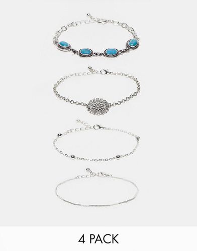 Design - Lot de bracelets de perles semi-précieuses - Designb London - Modalova