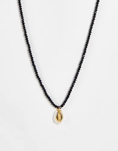 Collier de perles avec pendentif coquillage - Designb London - Modalova