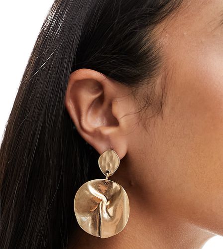 Boucles d'oreilles circulaires martelées tendance - Designb London - Modalova