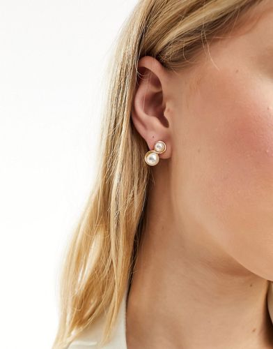 Boucles d'oreilles à double perle - Designb London - Modalova