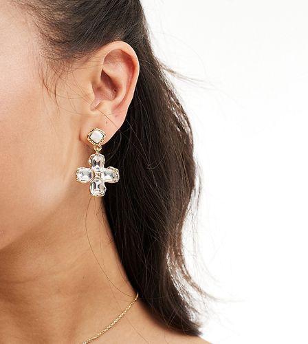 Boucles d'oreilles avec perles et croix - Designb London - Modalova