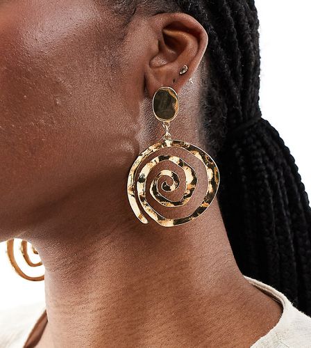 Grands pendants d'oreilles ondulés - Designb London - Modalova