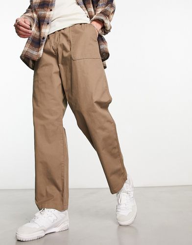 Calder - Pantalon ample oversize en tissu ripstop - Marron - Dr Denim - Modalova