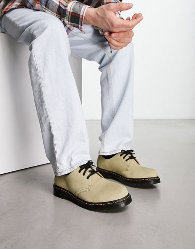 Chaussures en daim à 3 paires d'aillets - Olive pâle - Dr Martens - Modalova