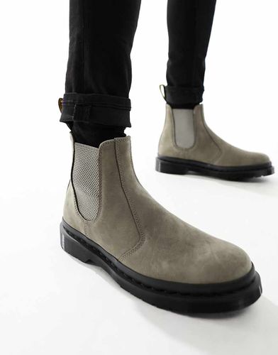 Bottines Chelsea en cuir nubuck - nickel - Dr Martens - Modalova