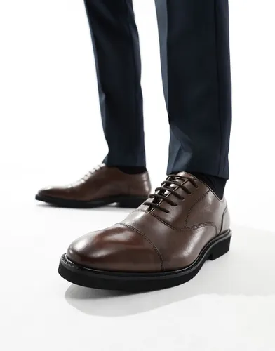 Chaussures Oxford en cuir à lacets - Marron foncé - Dune - Modalova
