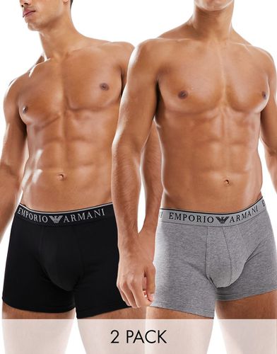 Bodywear - Lot de 2 boxers - Bleu marine et gris - Emporio Armani - Modalova