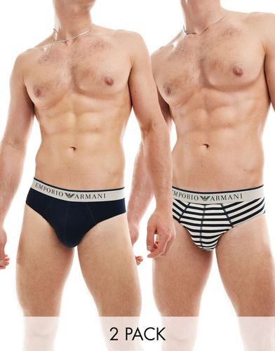 Bodywear - Lot de 2 slips - /rayé - Emporio Armani - Modalova