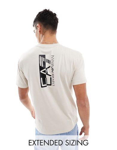 T-shirt avec imprimé logo au dos - Beige clair - Ea7 - Modalova