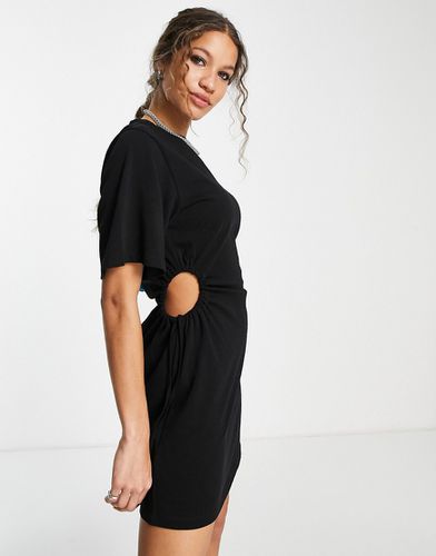 Robe courte en coton avec découpe à la taille - - BLACK - Edited - Modalova