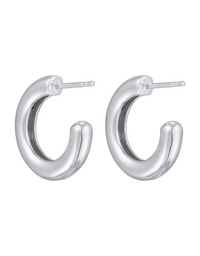 Boucles d'oreilles créoles basiques en argent massif 925 - Elli - Modalova