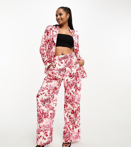 Pantalon d'ensemble en satin à fleurs - Forever New Petite - Modalova