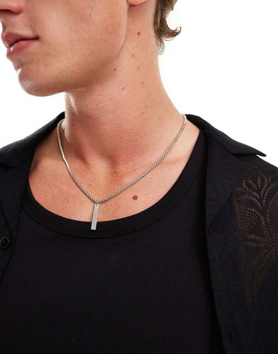 Collier à pendentif barre avec pierre - Faded Future - Modalova