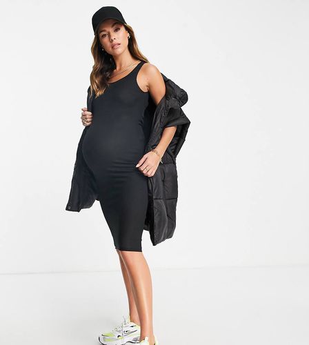 Robe mi-longue côtelée - Flounce London Maternity - Modalova