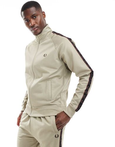 Veste de survêtement d'ensemble à bande contrastante - Beige - Fred Perry - Modalova