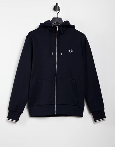 Sweat à capuche avec fermeture éclair - Bleu - Fred Perry - Modalova