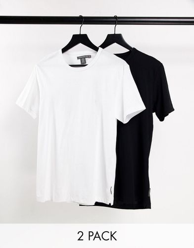 Lot de 2 t-shirts ras de cou - et blanc - French Connection - Modalova