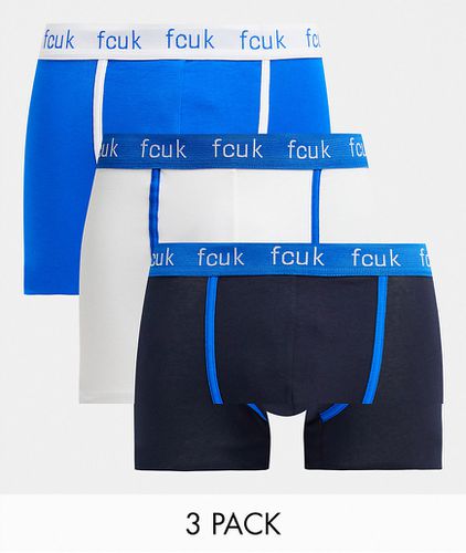 Lot de 3 boxers à logo FCUK - French Connection - Modalova