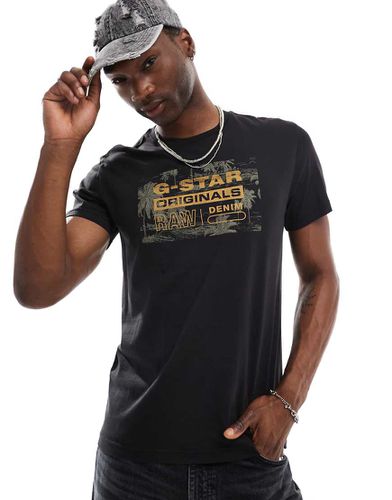 G-Star - Originals - T-shirt avec logo et motif à palmier - Gstar - Modalova