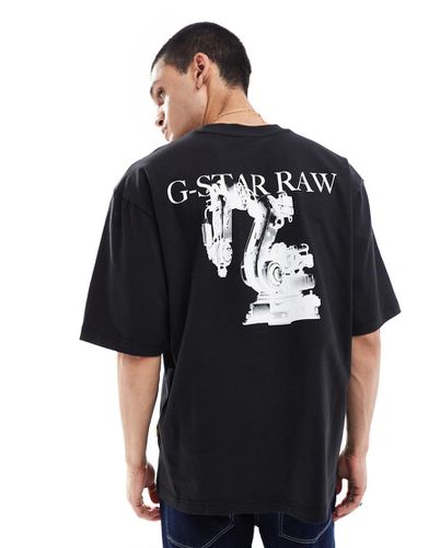 G-Star - T-shirt oversize avec imprimé logo industriel sur la poitrine et au dos - Gstar - Modalova