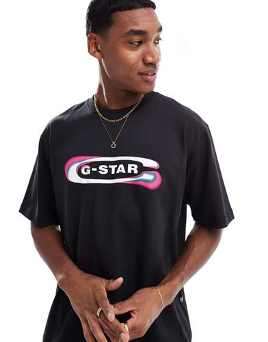 G-Star - T-shirt oversize avec logo rétro effet dégradé - Gstar - Modalova