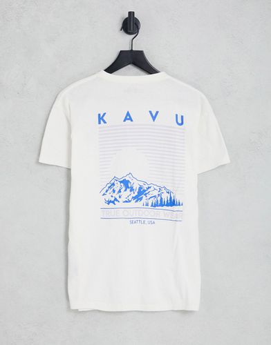 T-shirt à imprimé paysage au dos - Crème - Kavu - Modalova