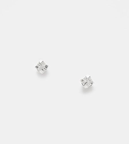 Boucles d'oreilles 1,5 mm avec ornées de cristaux en argent massif - Kingsley Ryan - Modalova